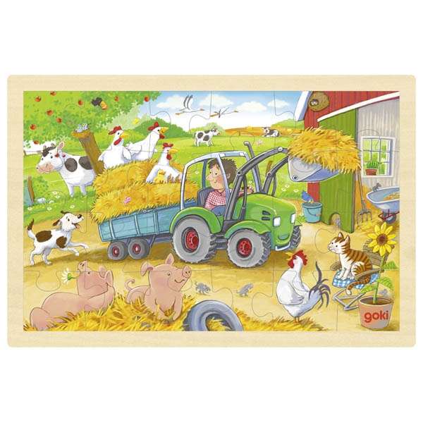 Puzzle - Petit tracteur - 24 pièces - 20x30cm
