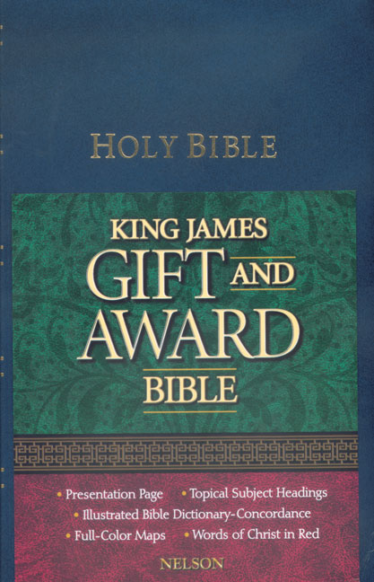 "Bible en anglais, noire, rigide avec gros caractères, version KJV"