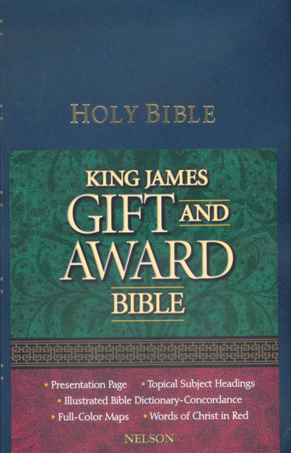 "Bible en anglais, noire, rigide avec gros caractères, version KJV